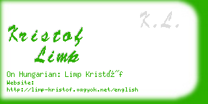 kristof limp business card